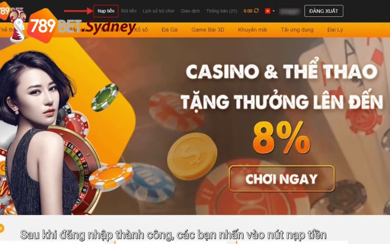 4 bước để nạp tiền 789Bet thành công